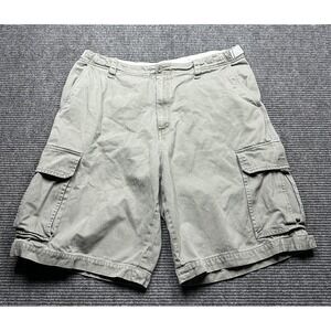 Decoded Cargo Shorts Mens 38 Gray Herringbone Adjustable Waist Utility Pockets